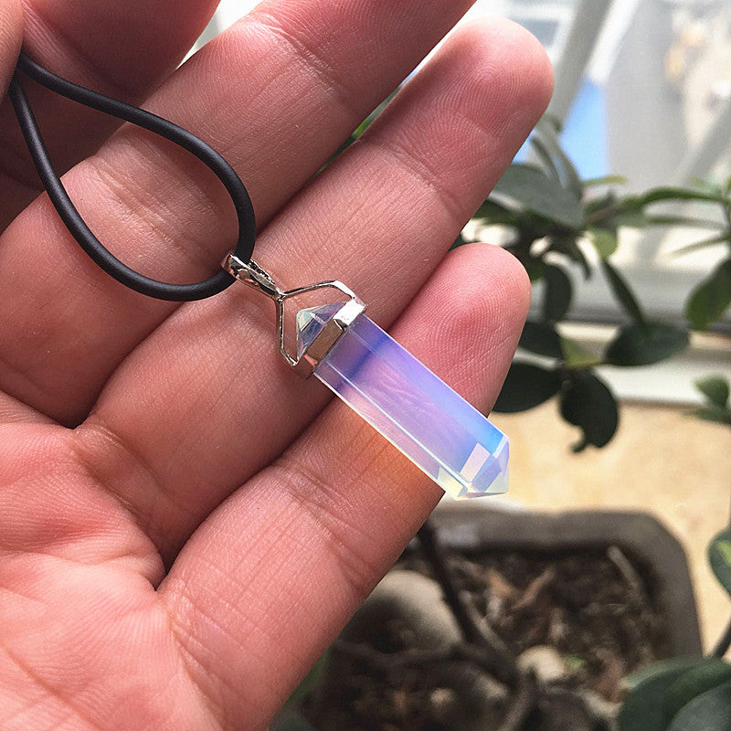 Opal obsidian Magatama pendant necklace Tigereye turquoise Magatama jade pendant fashion men and women pendant