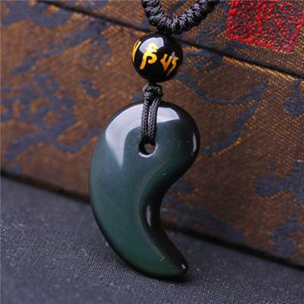 Opal obsidian Magatama pendant necklace Tigereye turquoise Magatama jade pendant fashion men and women pendant