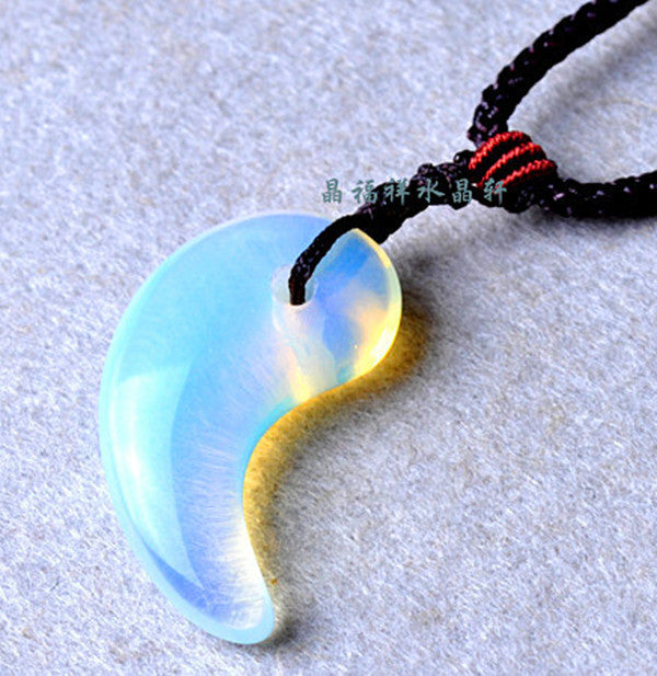 Opal obsidian Magatama pendant necklace Tigereye turquoise Magatama jade pendant fashion men and women pendant