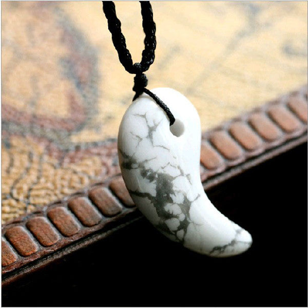 Opal obsidian Magatama pendant necklace Tigereye turquoise Magatama jade pendant fashion men and women pendant