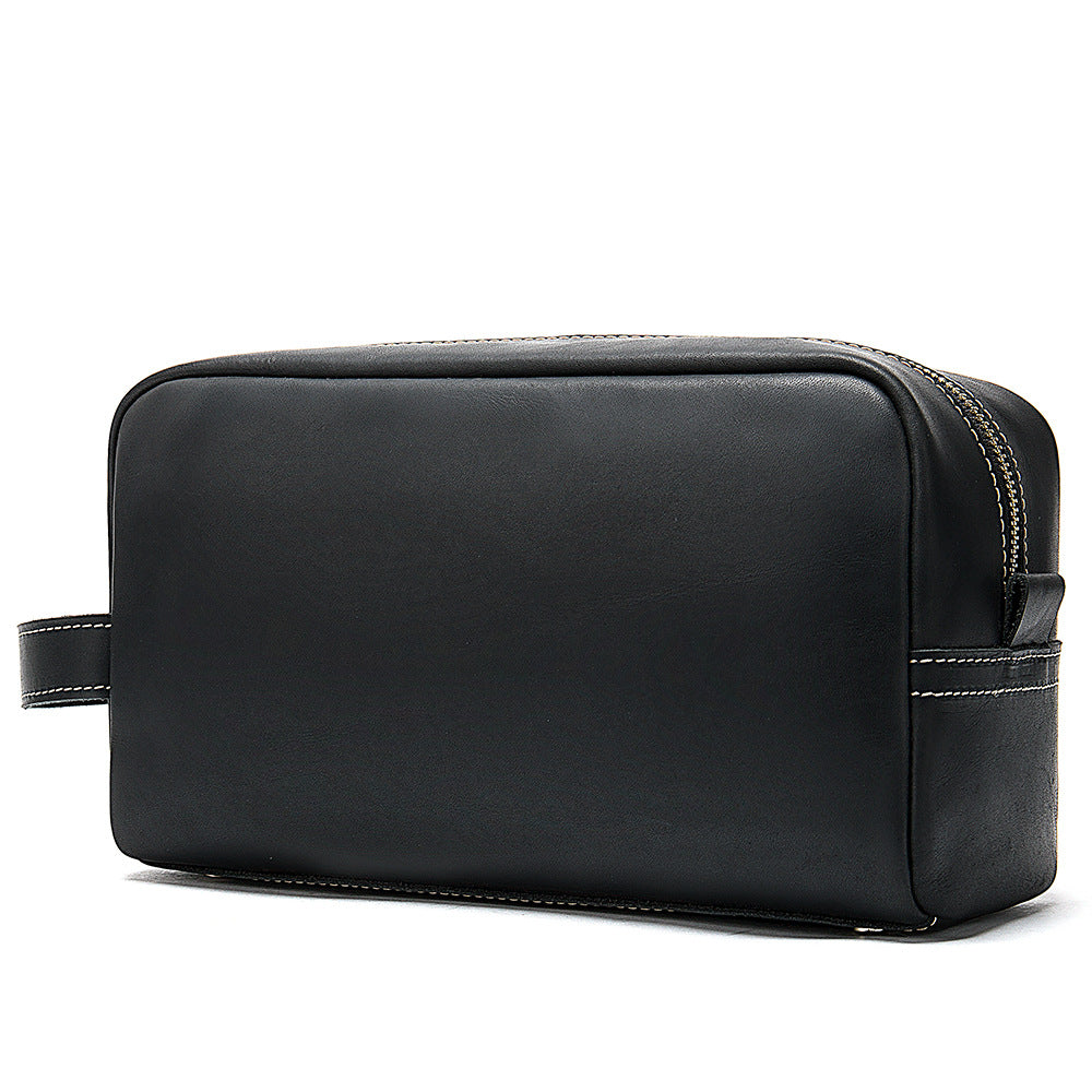 Cross-border direct selling men's handbag real leather toiletry bag portable travel cosmetics storage bag wholesale