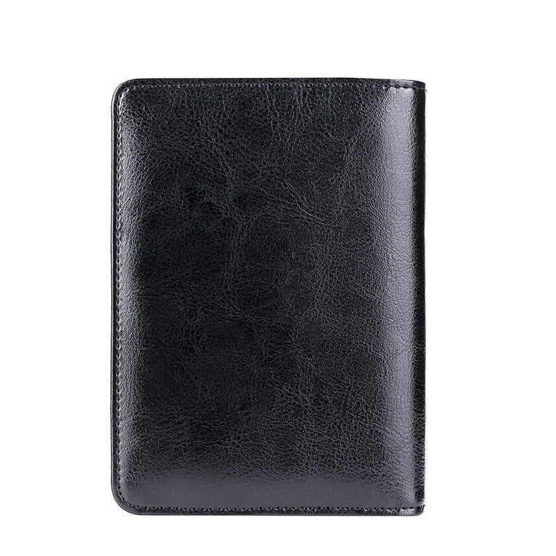 Cross-border travel anti-theft swiping rfid passport holder Crazy Horse leather leisure documents multi-function boarding passport cover
