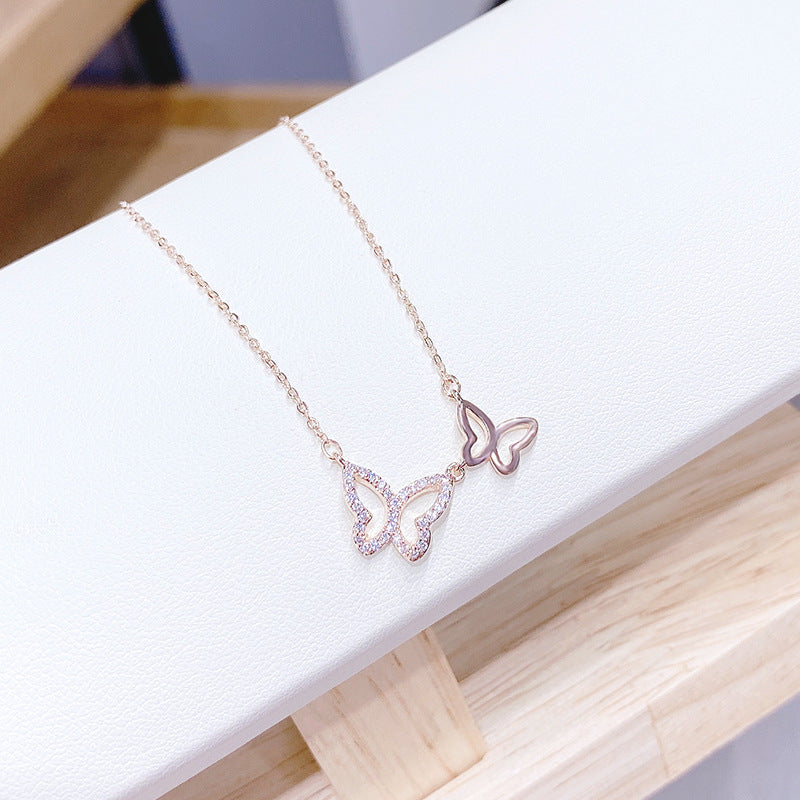 Fashion butterfly necklace women's clavicle chain Korean style women's necklace ornament wholesale pendant exquisite