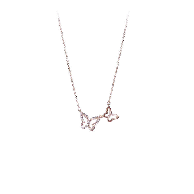 Fashion butterfly necklace women's clavicle chain Korean style women's necklace ornament wholesale pendant exquisite