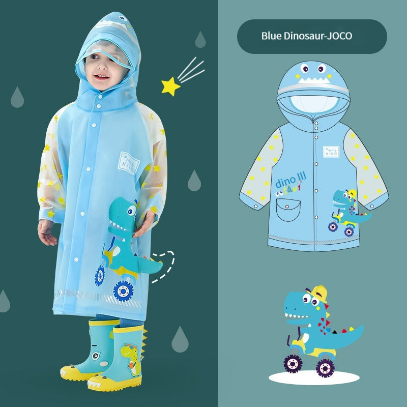 Kids Cartoon Printed Wateproof Raincoat