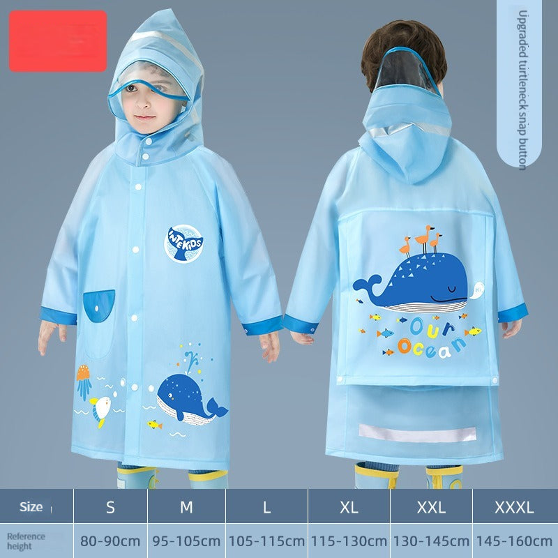 Kids Cartoon Printed Wateproof Raincoat