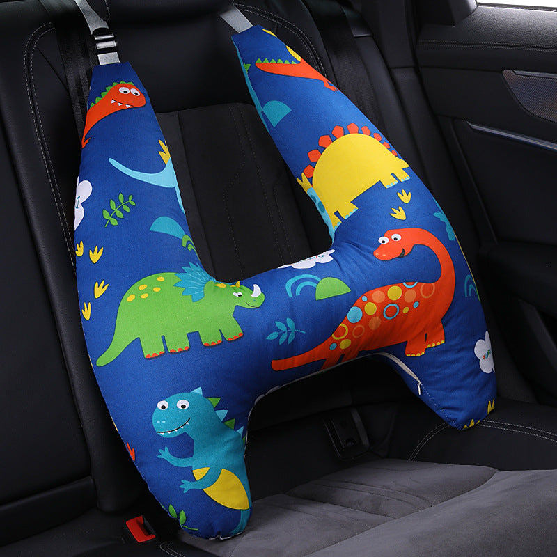 Cartoon Dinosaur Car Headrest Pillow