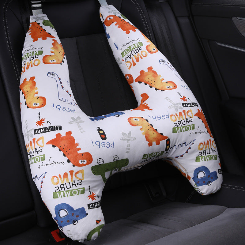 Cartoon Dinosaur Car Headrest Pillow