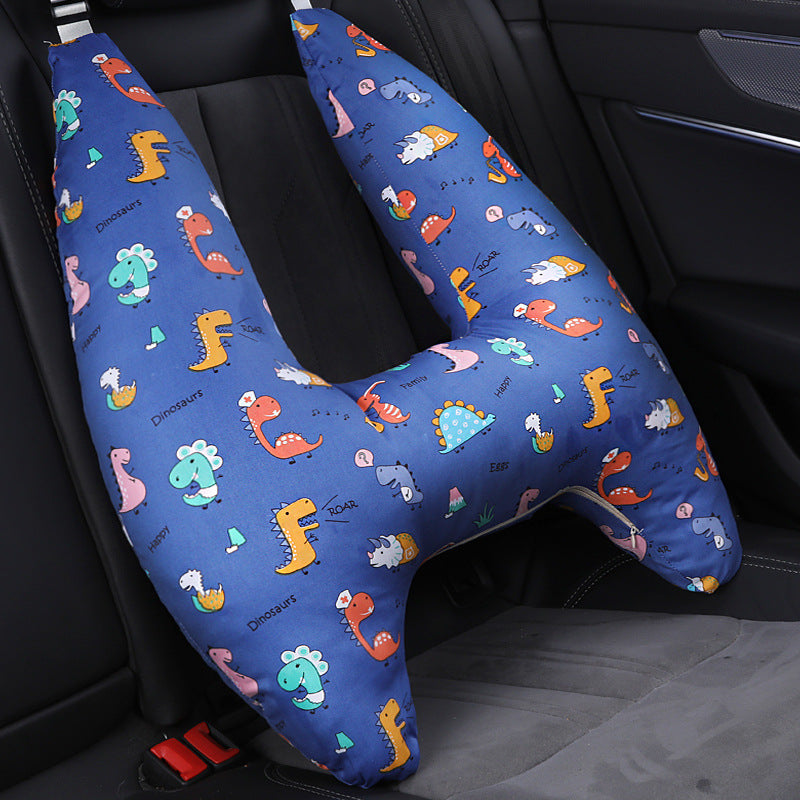 Cartoon Dinosaur Car Headrest Pillow