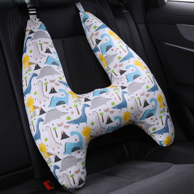 Cartoon Dinosaur Car Headrest Pillow