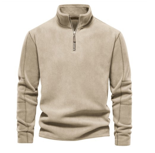 Lamb Wool Hoodie Stand Up Collar Top