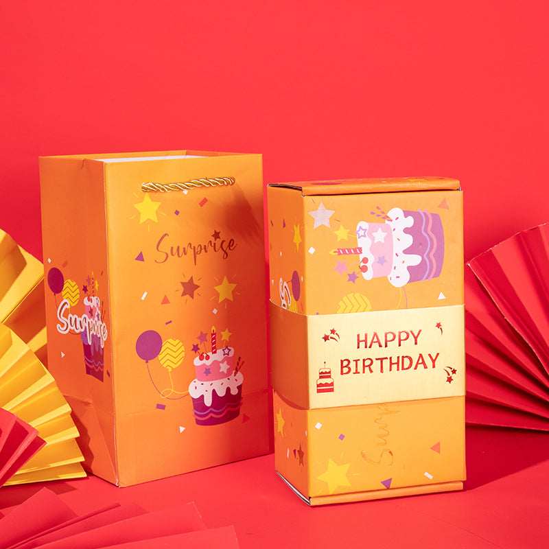 Folding Bounce Red Envelope Gift Box