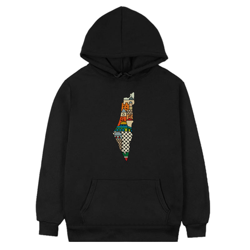 Palestine hoodies women 90s Kawaii japanese Winter clothing