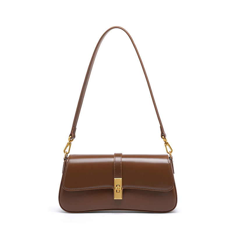 Cowhide High Quality Niche Baguette Bag