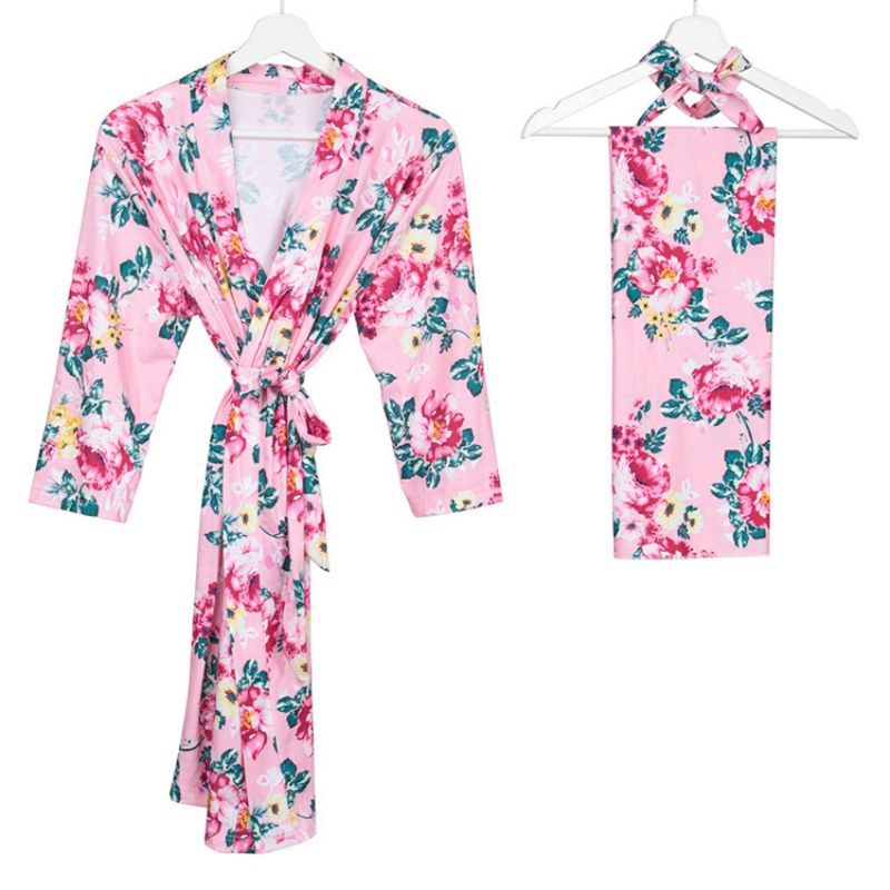 Nightgown Baby's Three-Piece Headband Set