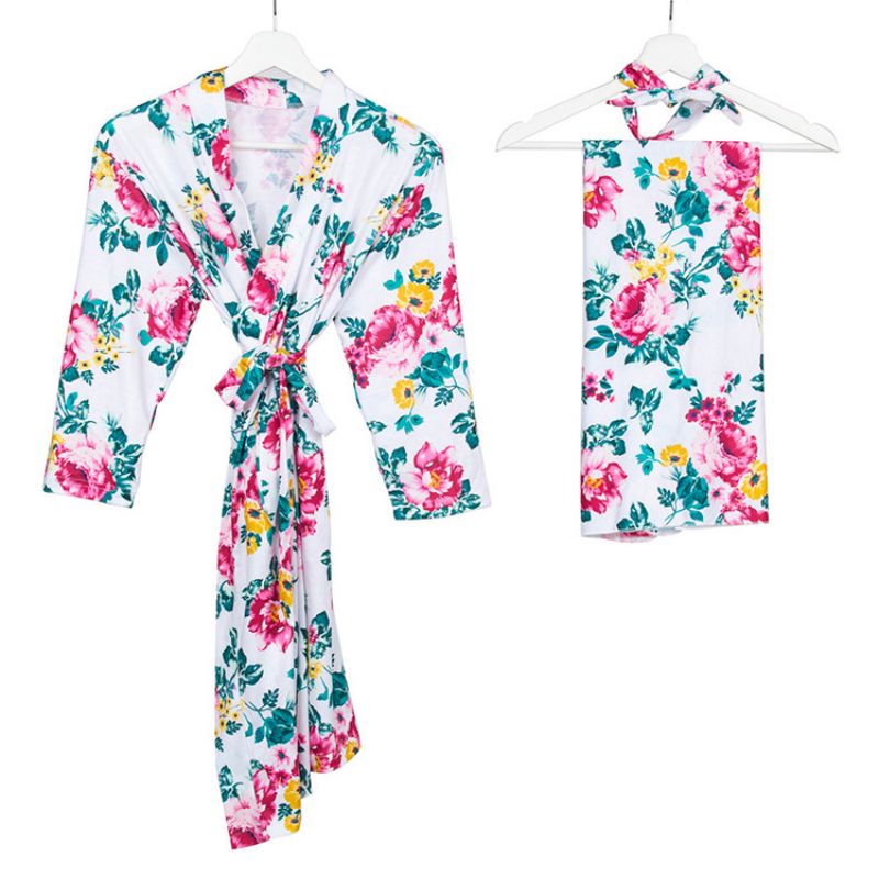 Nightgown Baby's Three-Piece Headband Set