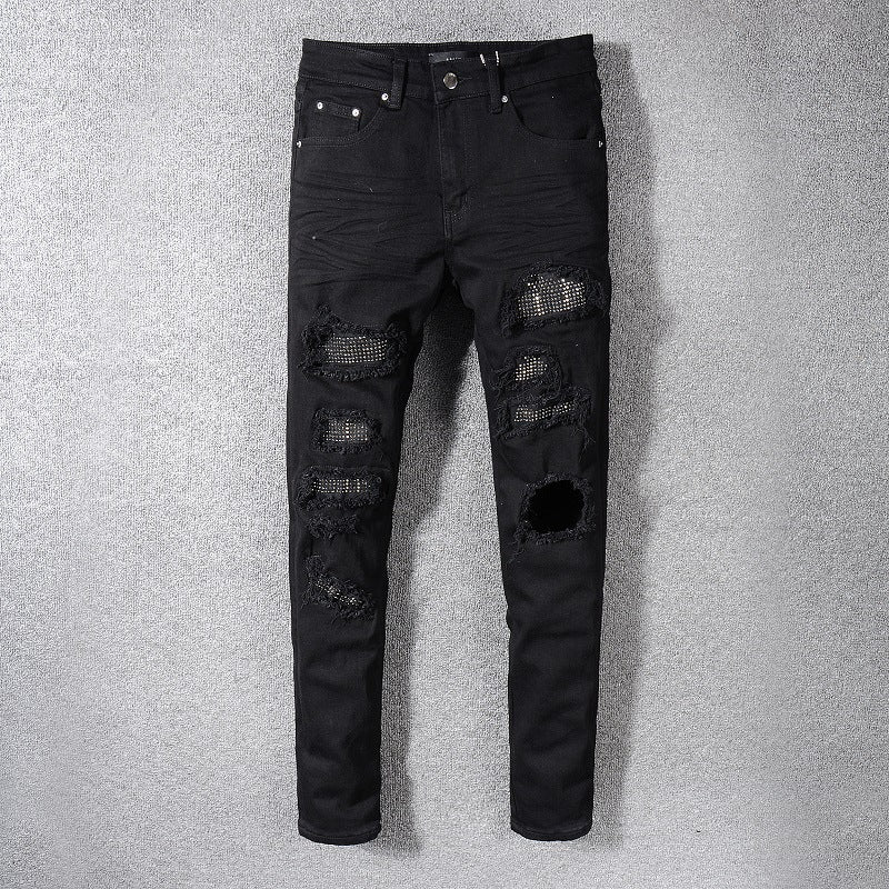 Fashion Black Ripped Jeans
