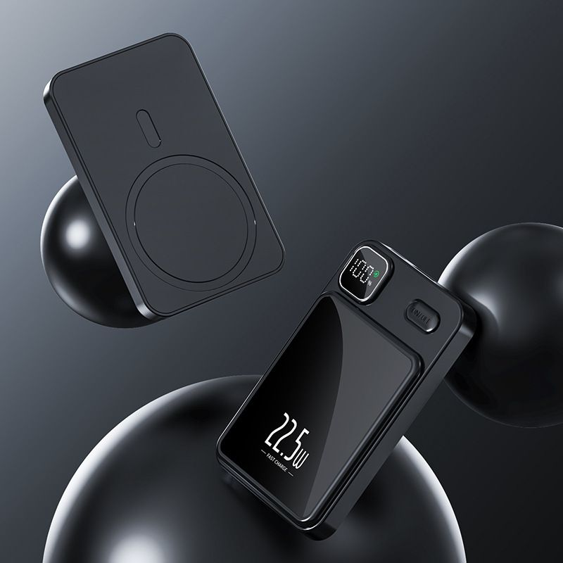 Magnetic Suction Wireless Charging Folding Card Bag