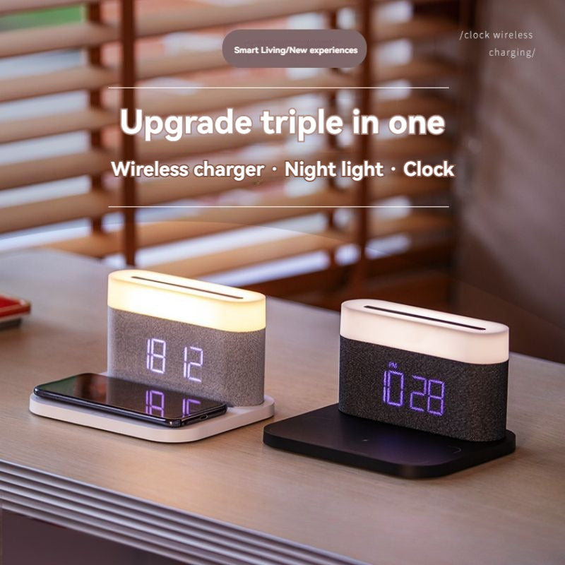 LED Time Screen Alarm Clock Wireless Charging