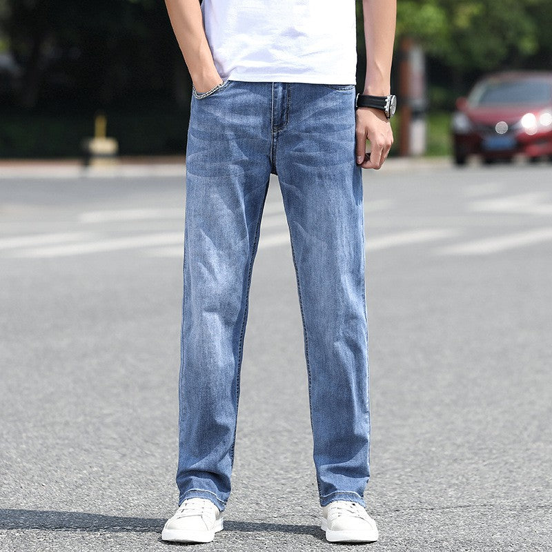 Thin Straight-Leg Jeans