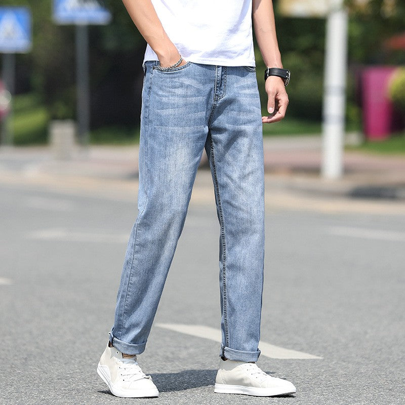 Thin Straight-Leg Jeans