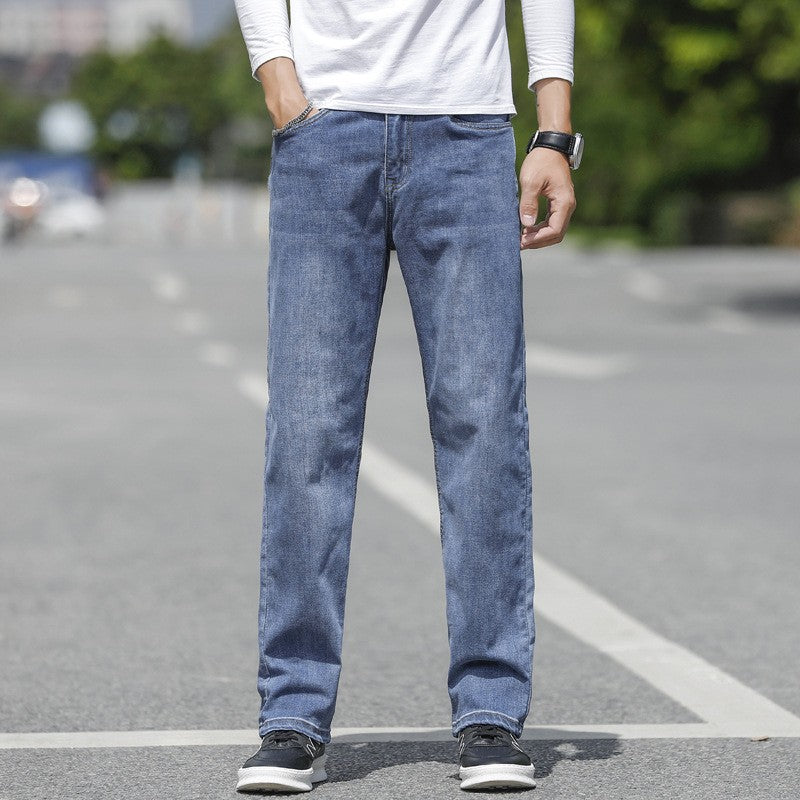 Thin Straight-Leg Jeans