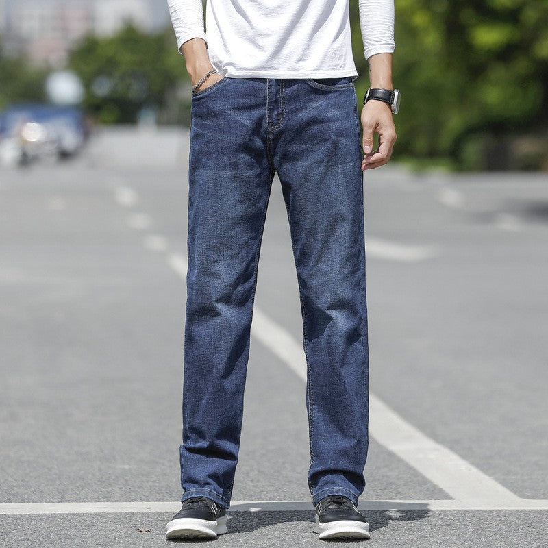 Thin Straight-Leg Jeans