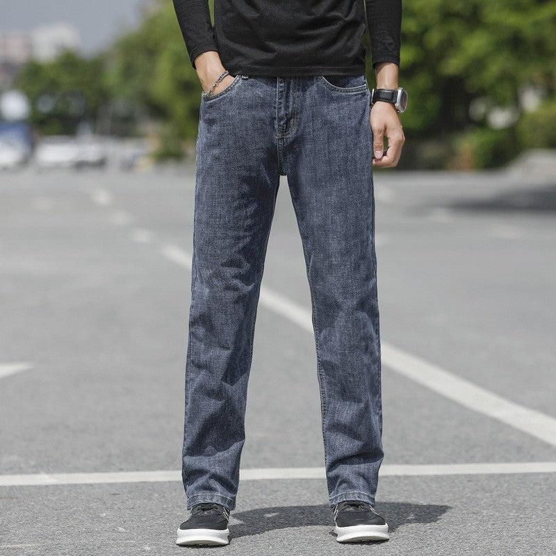 Thin Straight-Leg Jeans