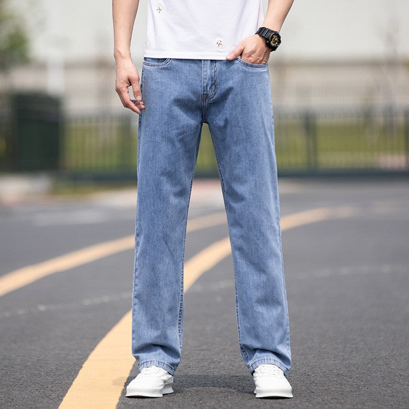 Thin Straight-Leg Jeans