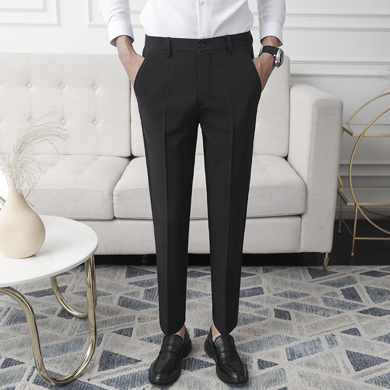 Slim-Fit Straight-Leg Pants