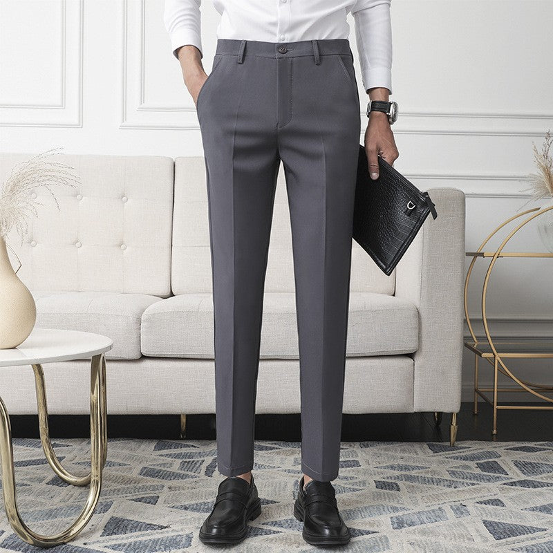 Slim-Fit Straight-Leg Pants