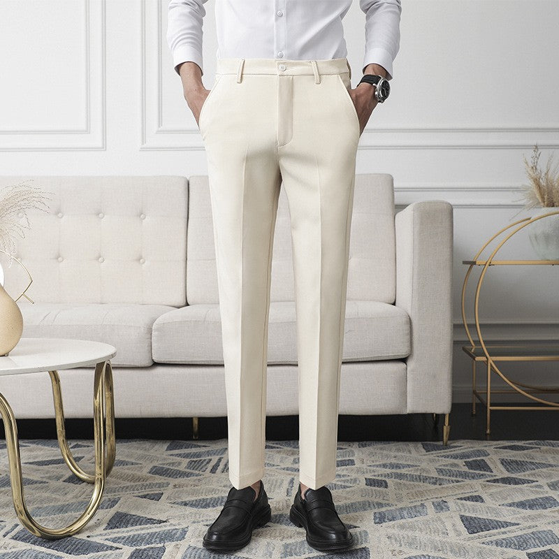 Slim-Fit Straight-Leg Pants