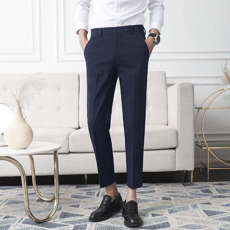Slim-Fit Straight-Leg Pants