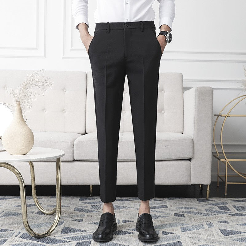 Slim-Fit Straight-Leg Pants
