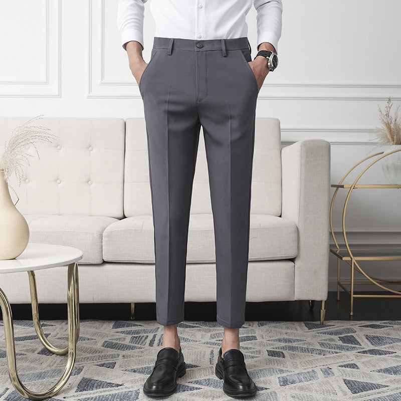 Slim-Fit Straight-Leg Pants