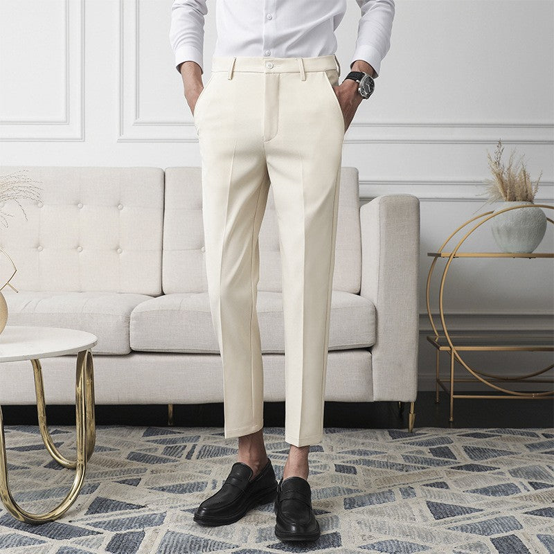 Slim-Fit Straight-Leg Pants