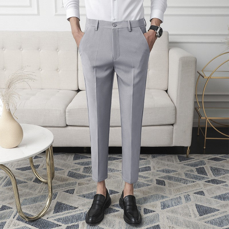 Slim-Fit Straight-Leg Pants