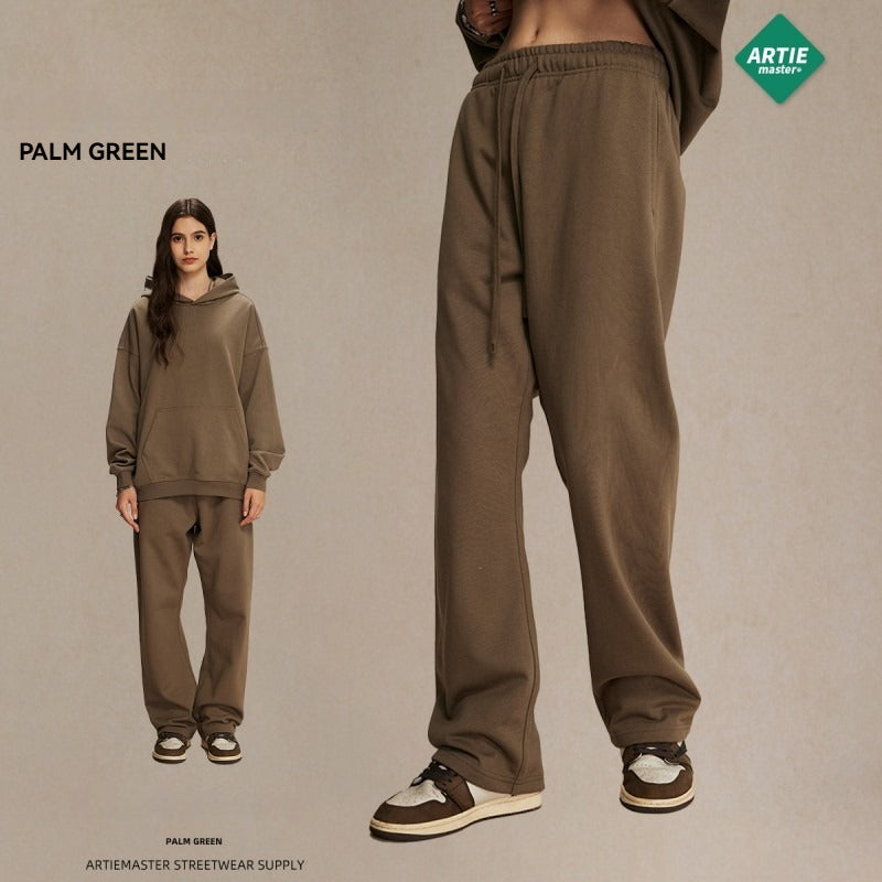 Straight Trousers Solid Color Men's Trousers