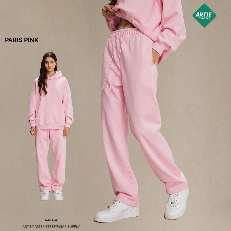 Straight Trousers Solid Color Men's Trousers