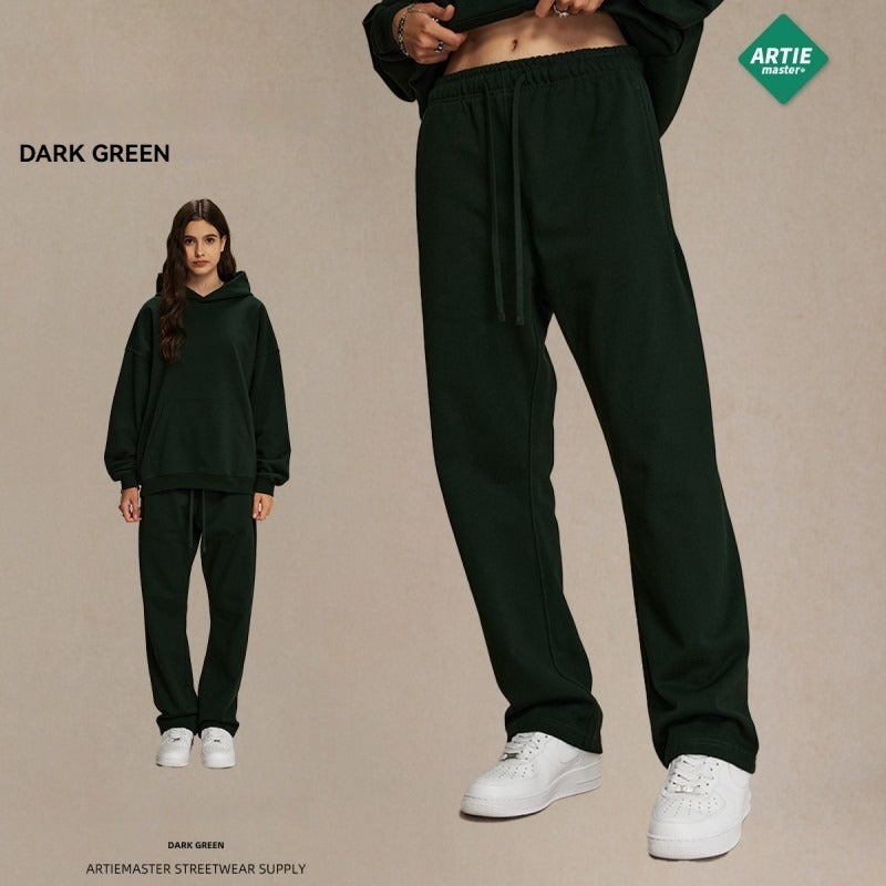 Straight Trousers Solid Color Men's Trousers