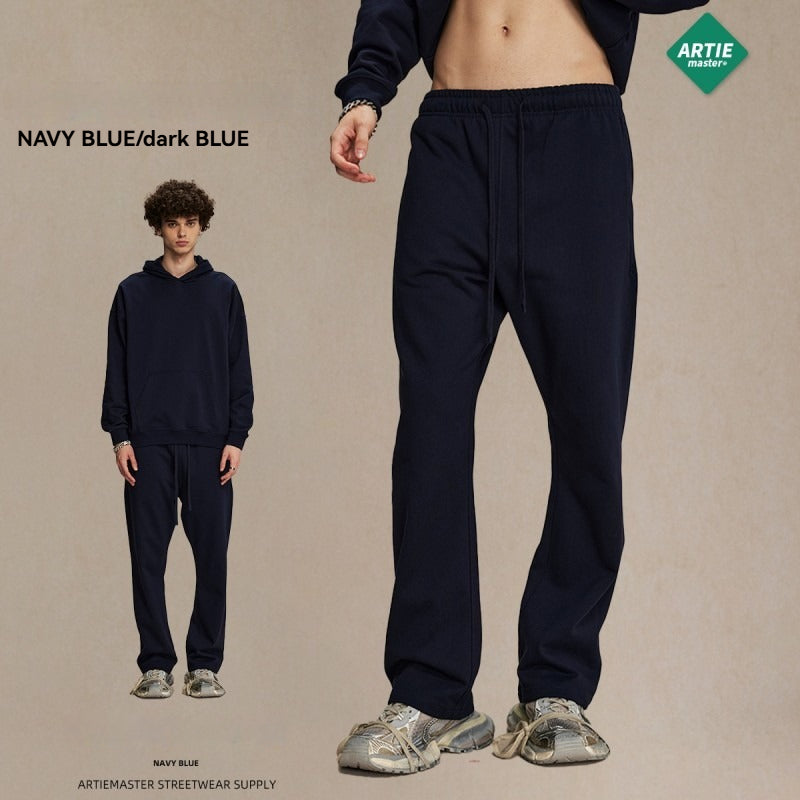 Straight Trousers Solid Color Men's Trousers