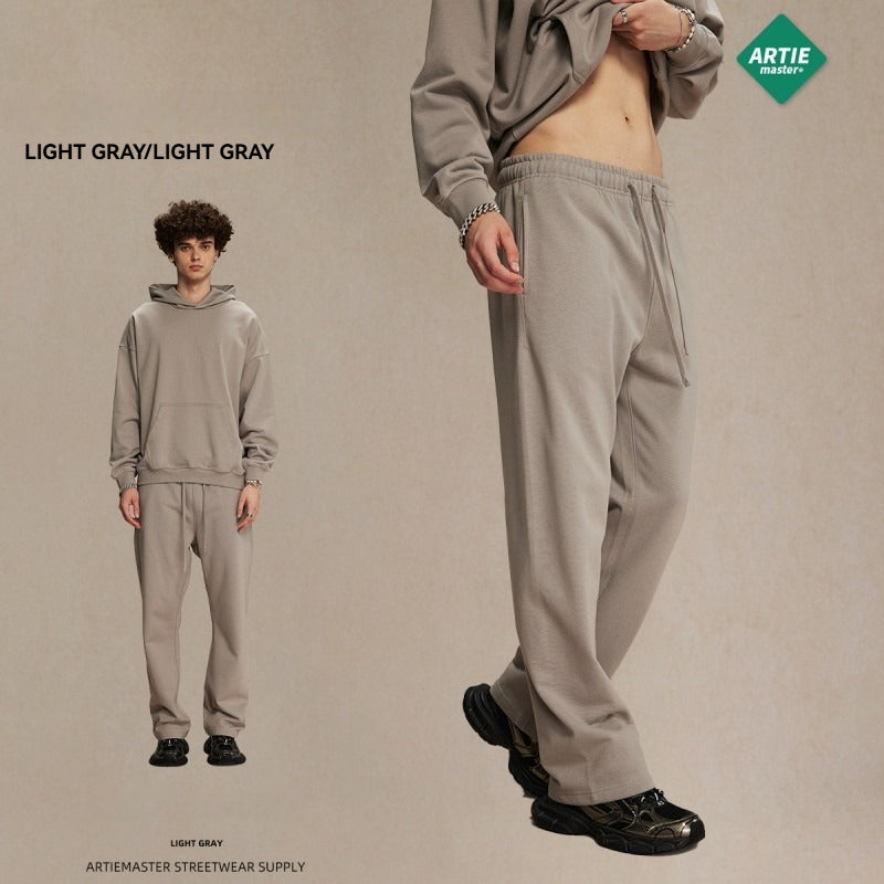 Straight Trousers Solid Color Men's Trousers