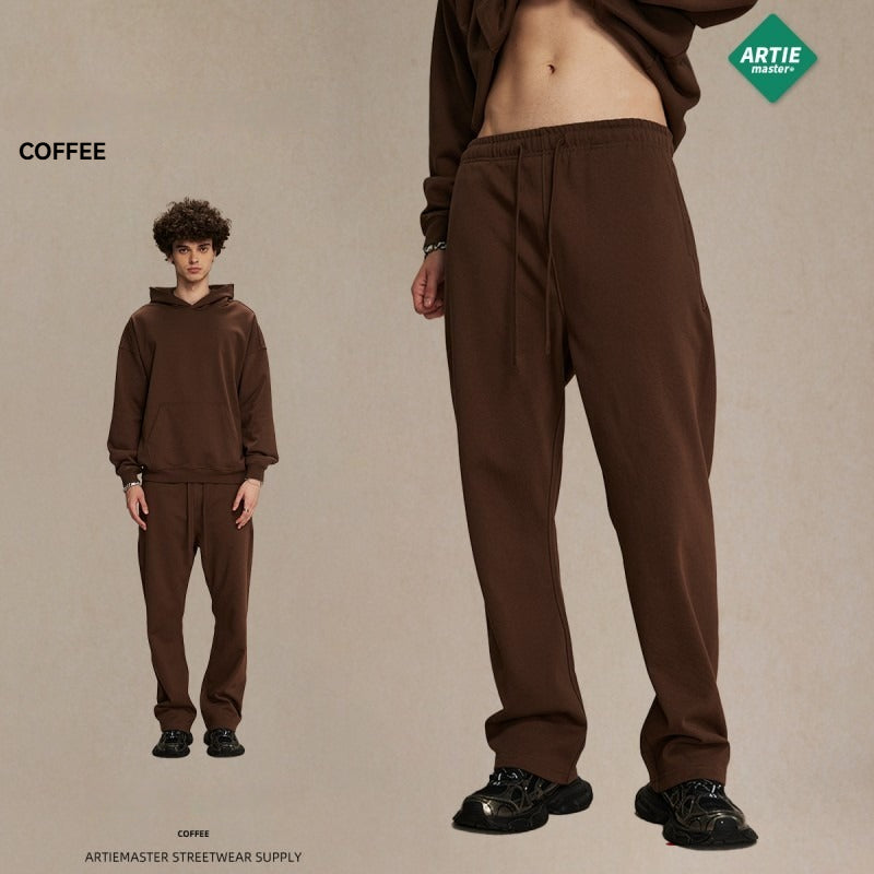 Straight Trousers Solid Color Men's Trousers