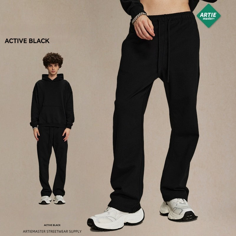 Straight Trousers Solid Color Men's Trousers