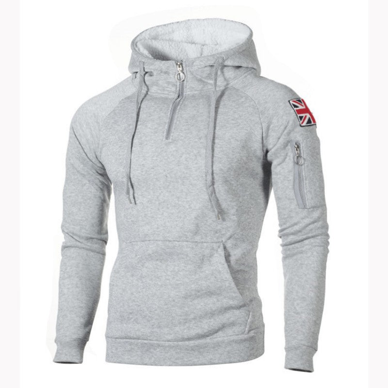 Zipper Neckline Hoodie