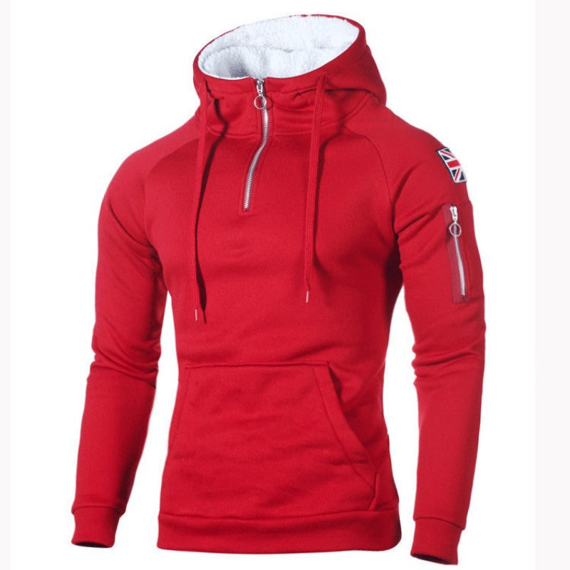 Zipper Neckline Hoodie