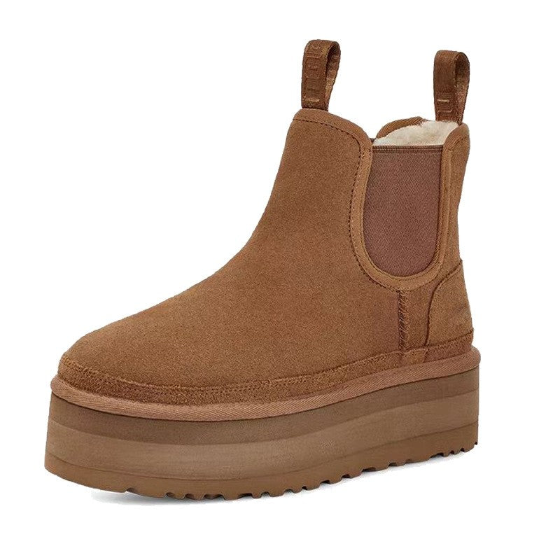 Thick-soled Round-toed Snow Boots