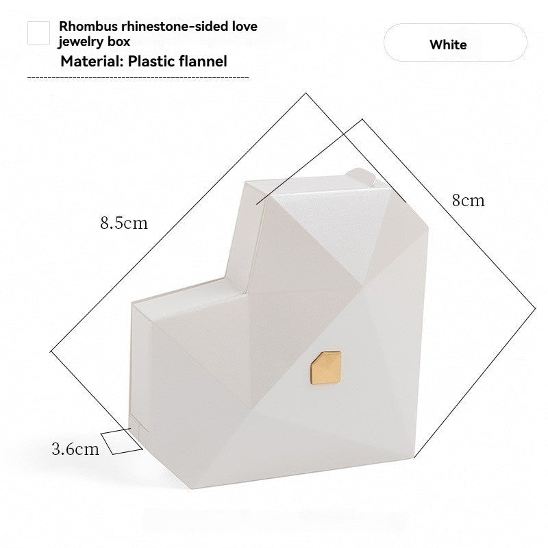 Heart-shaped Drill Face Jewelry Box