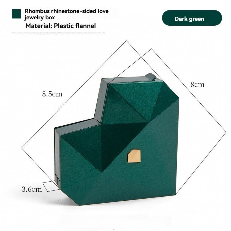 Heart-shaped Drill Face Jewelry Box