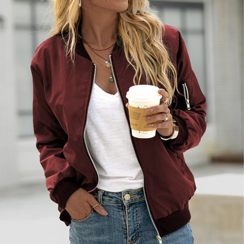 Solid Zip Jacket